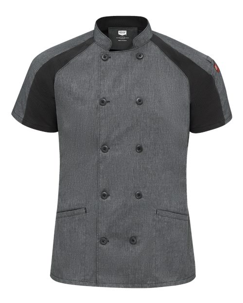 Chef Designs 051W - Charcoal Heather/ Charcoal/ Black Mesh
