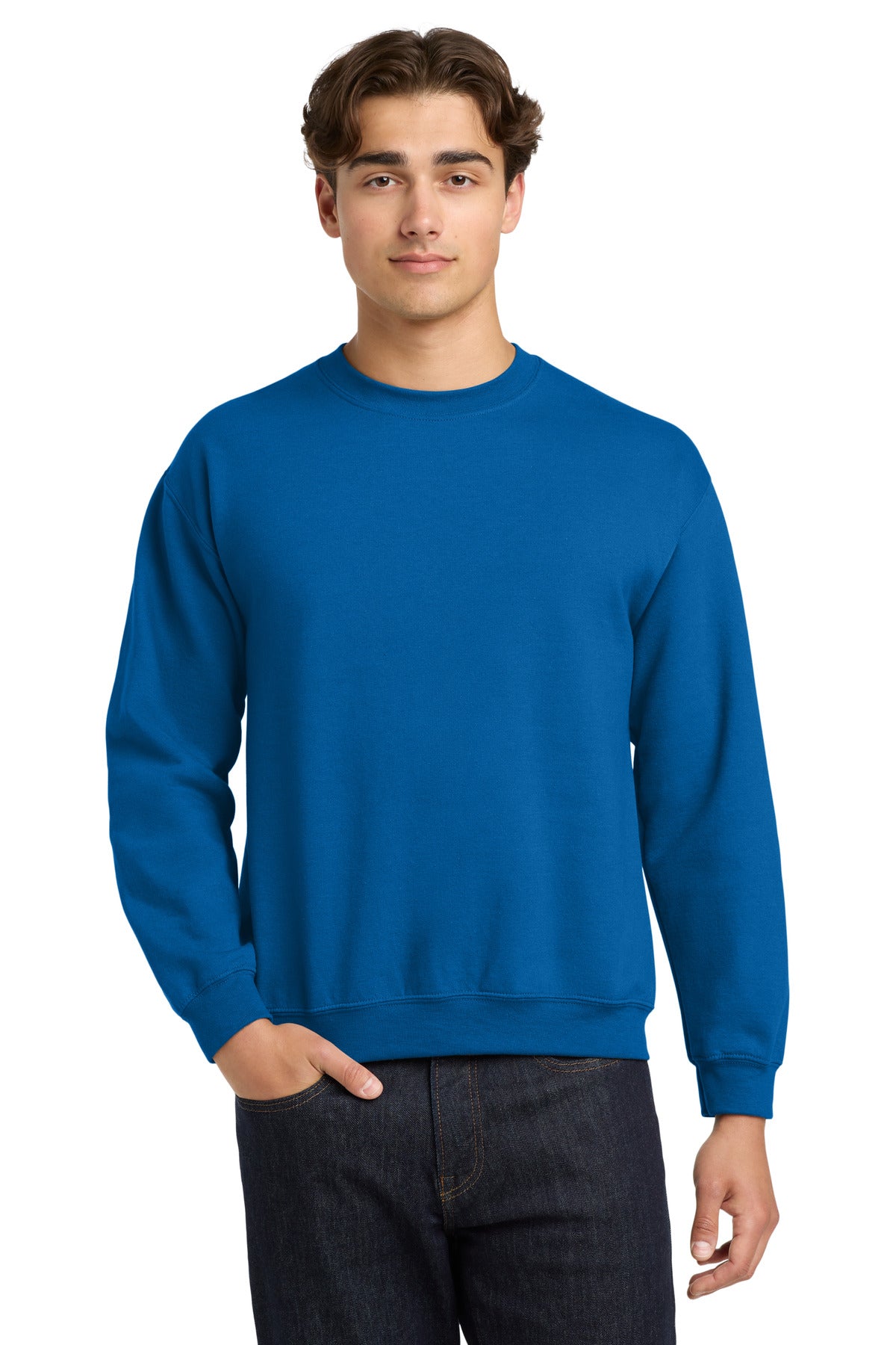 Gildan Heavy Blend Crewneck Sweatshirt. 18000 - Neon Blue