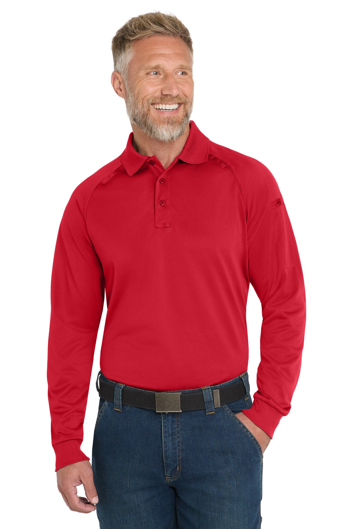 CornerStone - Select Long Sleeve Snag-Proof Tactical Polo. CS410LS - Red