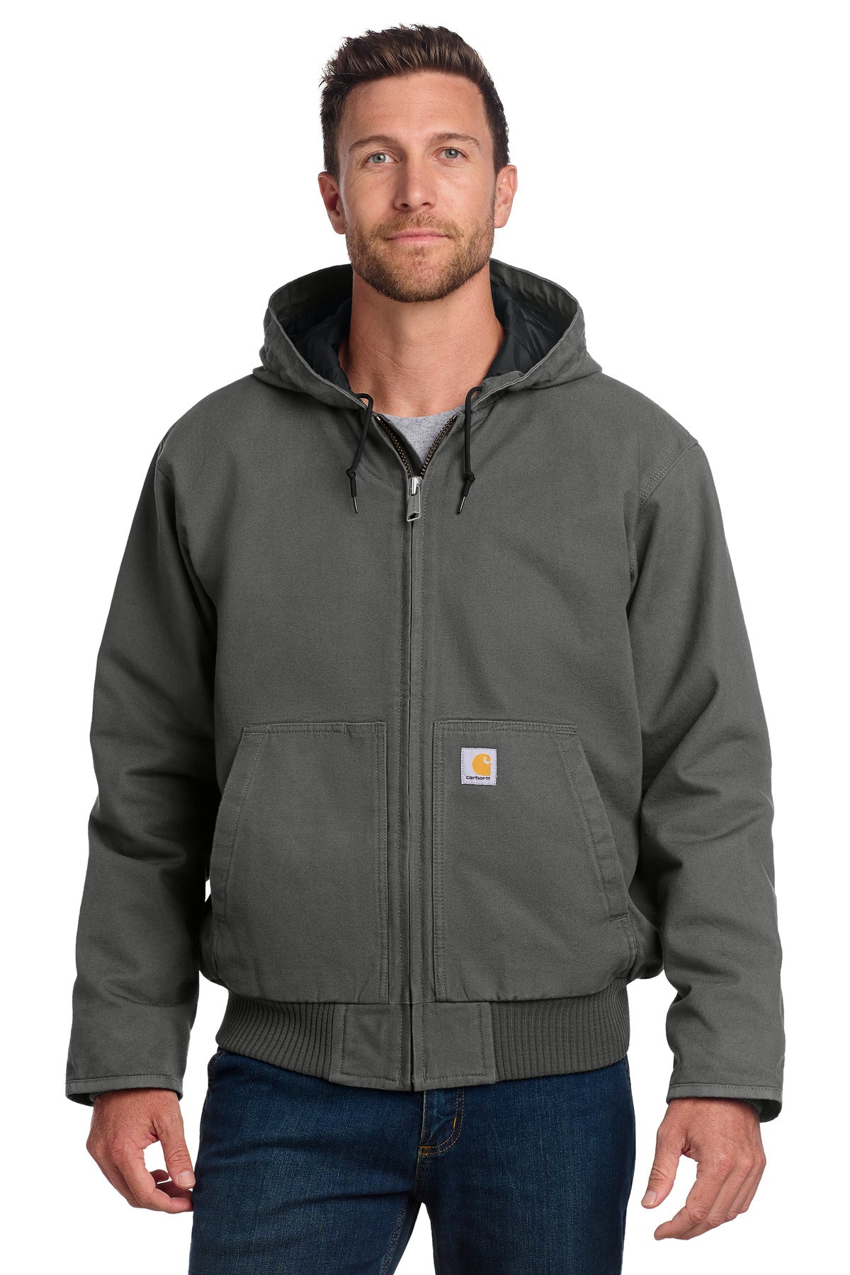 Carhartt Washed Duck Active Jac. CT104050 - Gravel