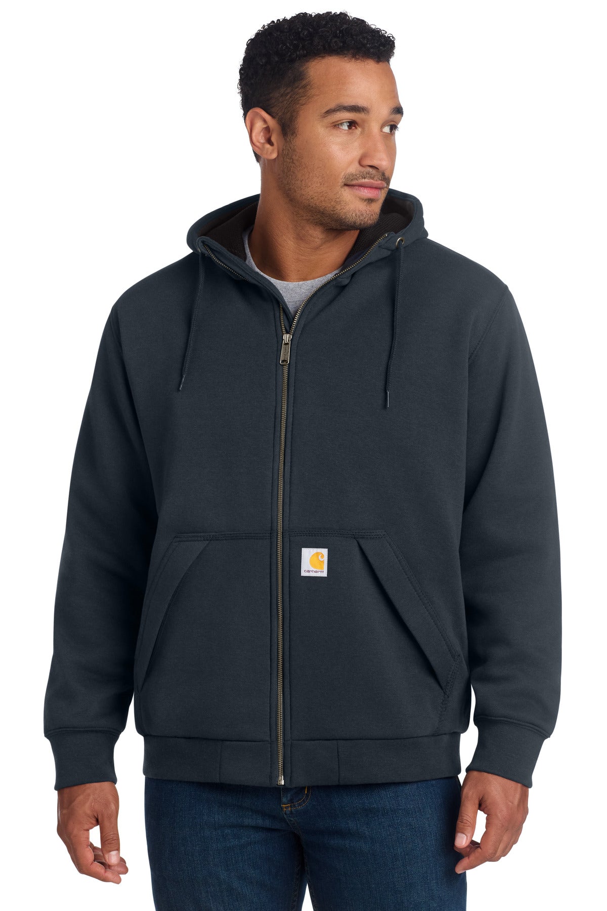 Carhartt Midweight Thermal-Lined Full-Zip Sweatshirt CT104078 - New Navy
