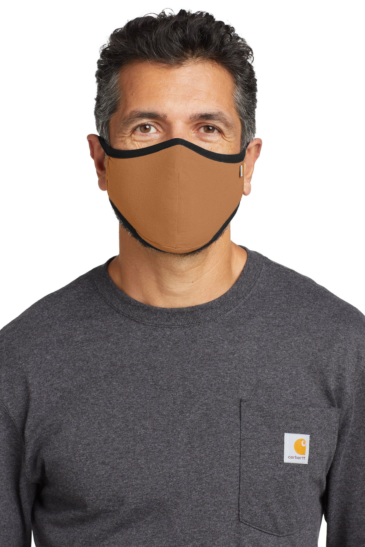 Carhartt Cotton Ear Loop Face Mask (3 pack) CT105160 - Carhartt Brown