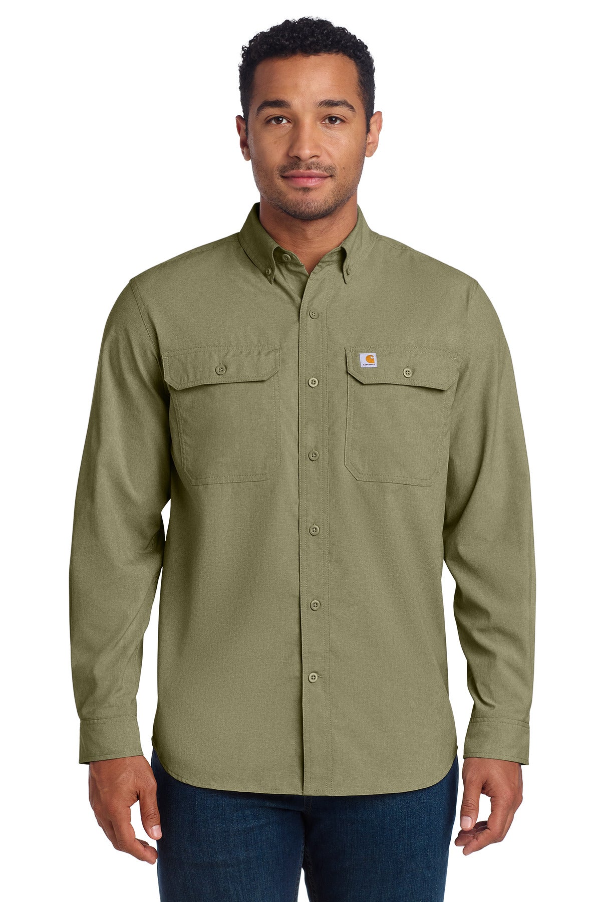 Carhartt Force Solid Long Sleeve Shirt CT105291 - Burnt Olive