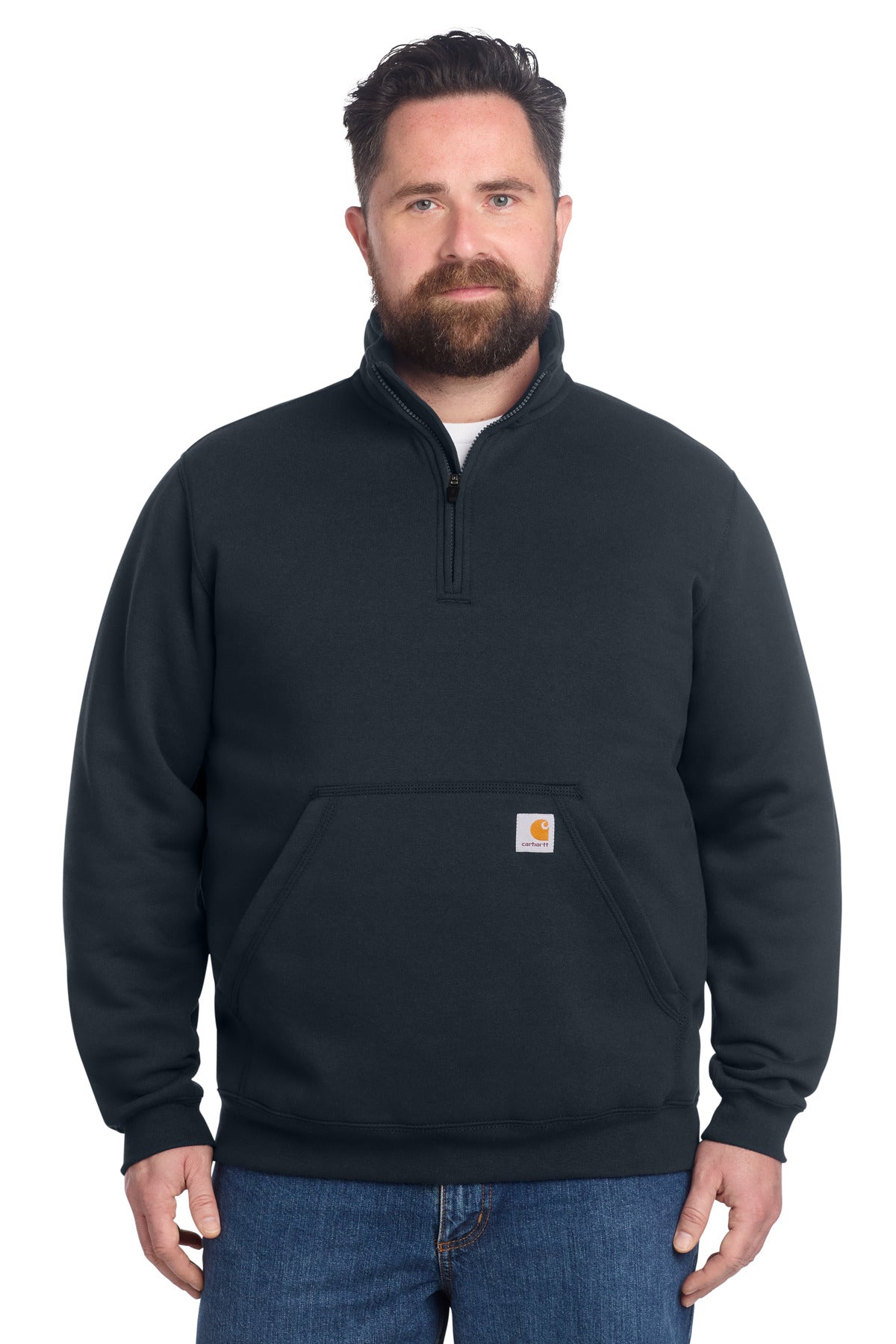 Carhartt Midweight 1/4-Zip Mock Neck Sweatshirt CT105294 - New Navy