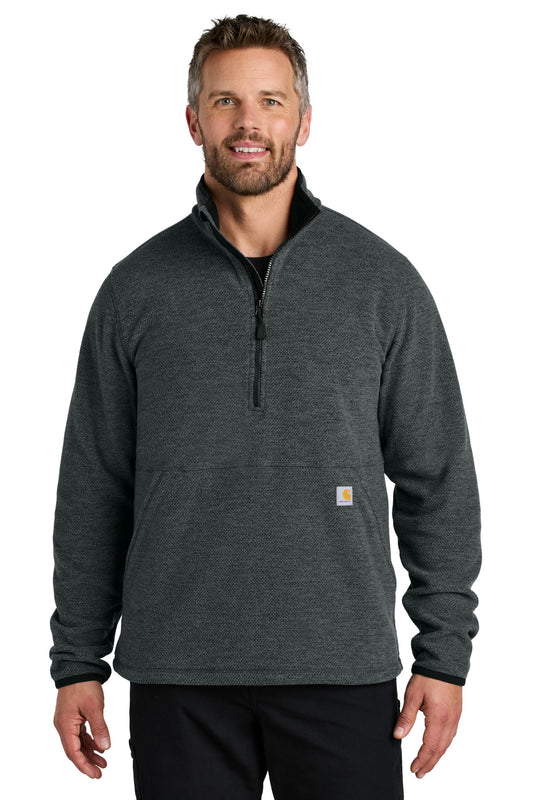 Carhartt Textured 1/2-Zip Fleece Jacket CT106417 - Carbon Heather