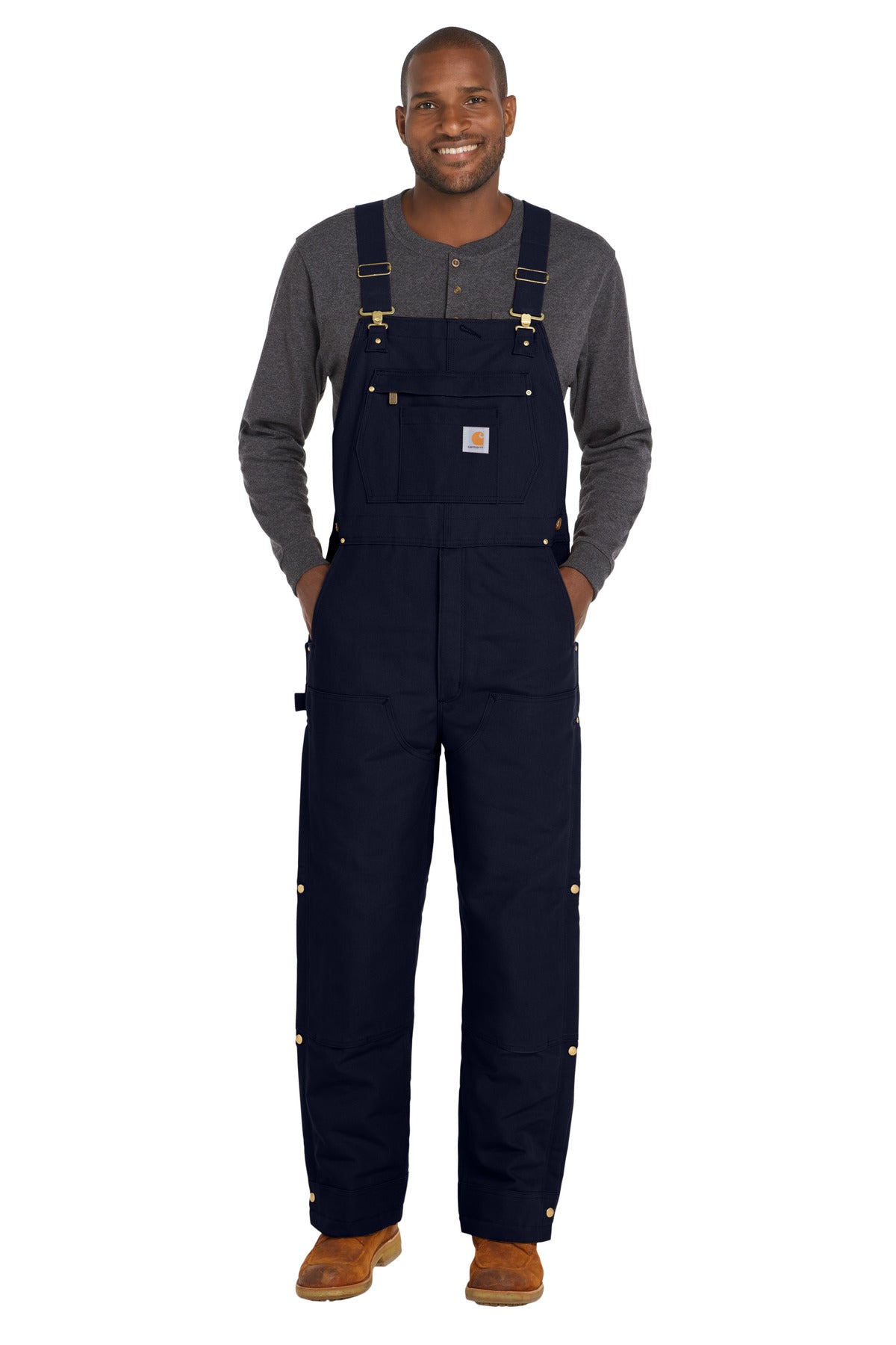 Carhartt Firm Duck Insulated Bib Overalls CT106672 - Dark Navy