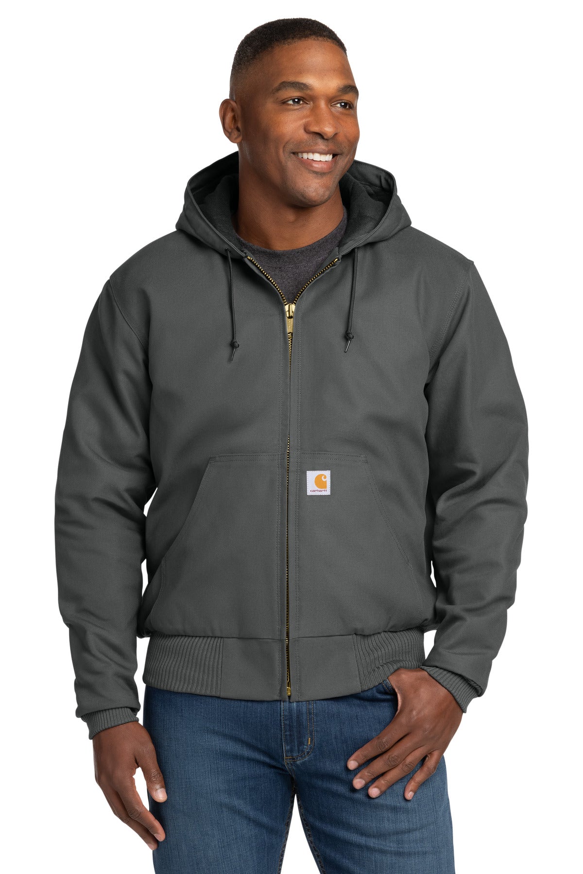 Carhartt Quilted-Flanne-Lined Duck Active Jac. CT106677 - Gravel