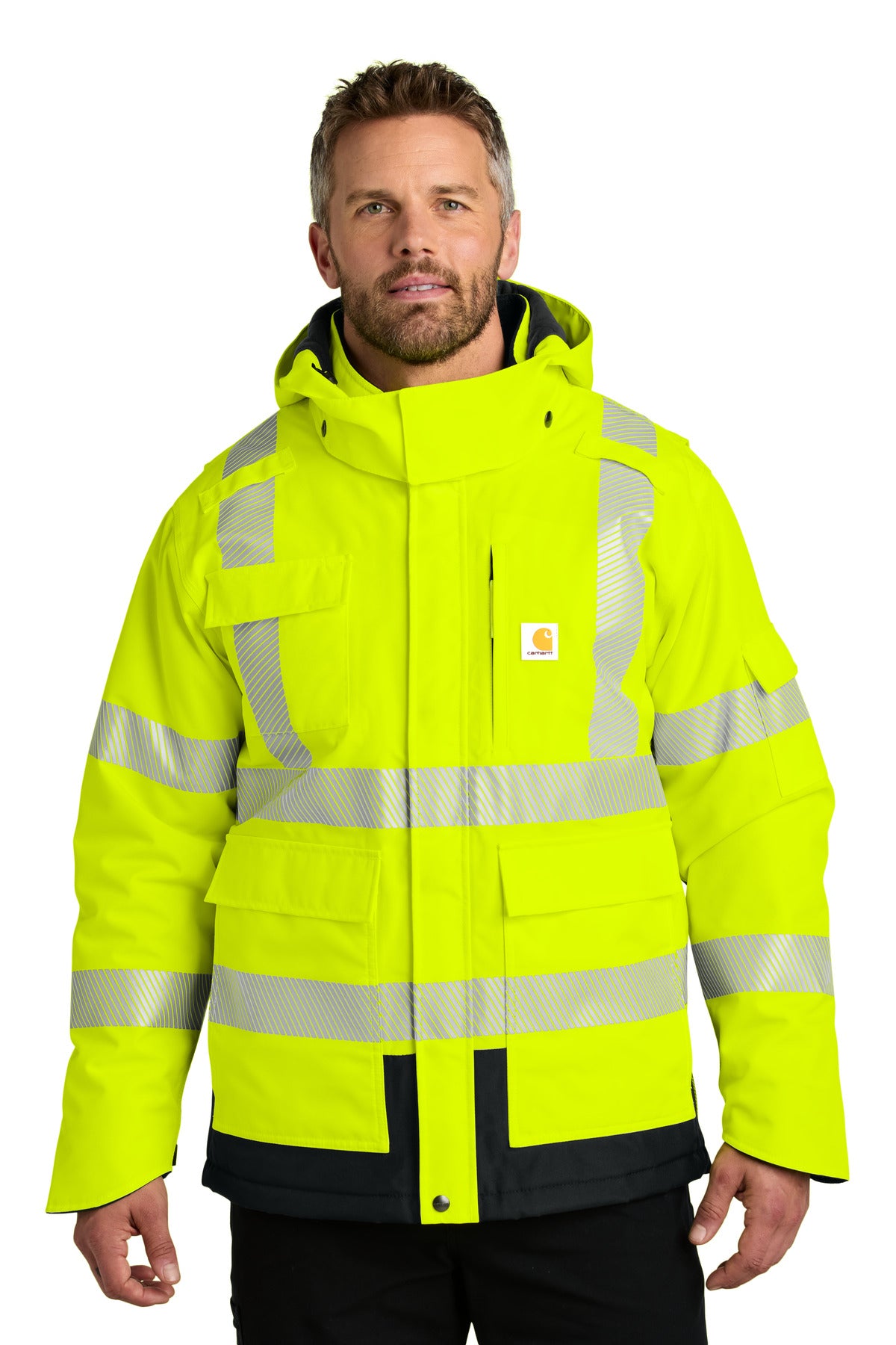 Carhartt ANSI 107 Class 3 Waterproof Heavyweight Insulated Jacket CT106694 - Brite Lime