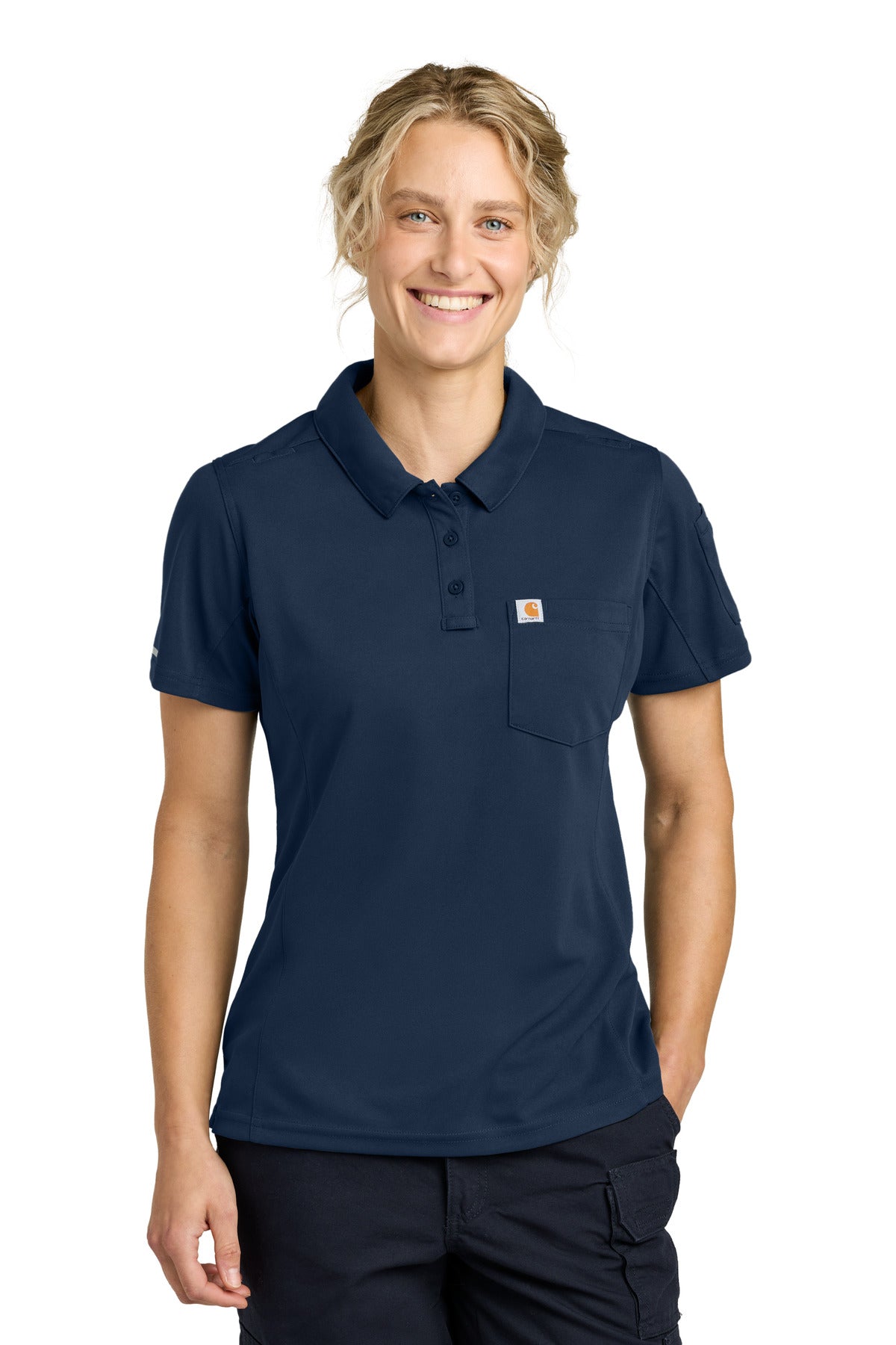 Carhartt Women's FLD & RSCU Polo CTC12119 - Dark Navy