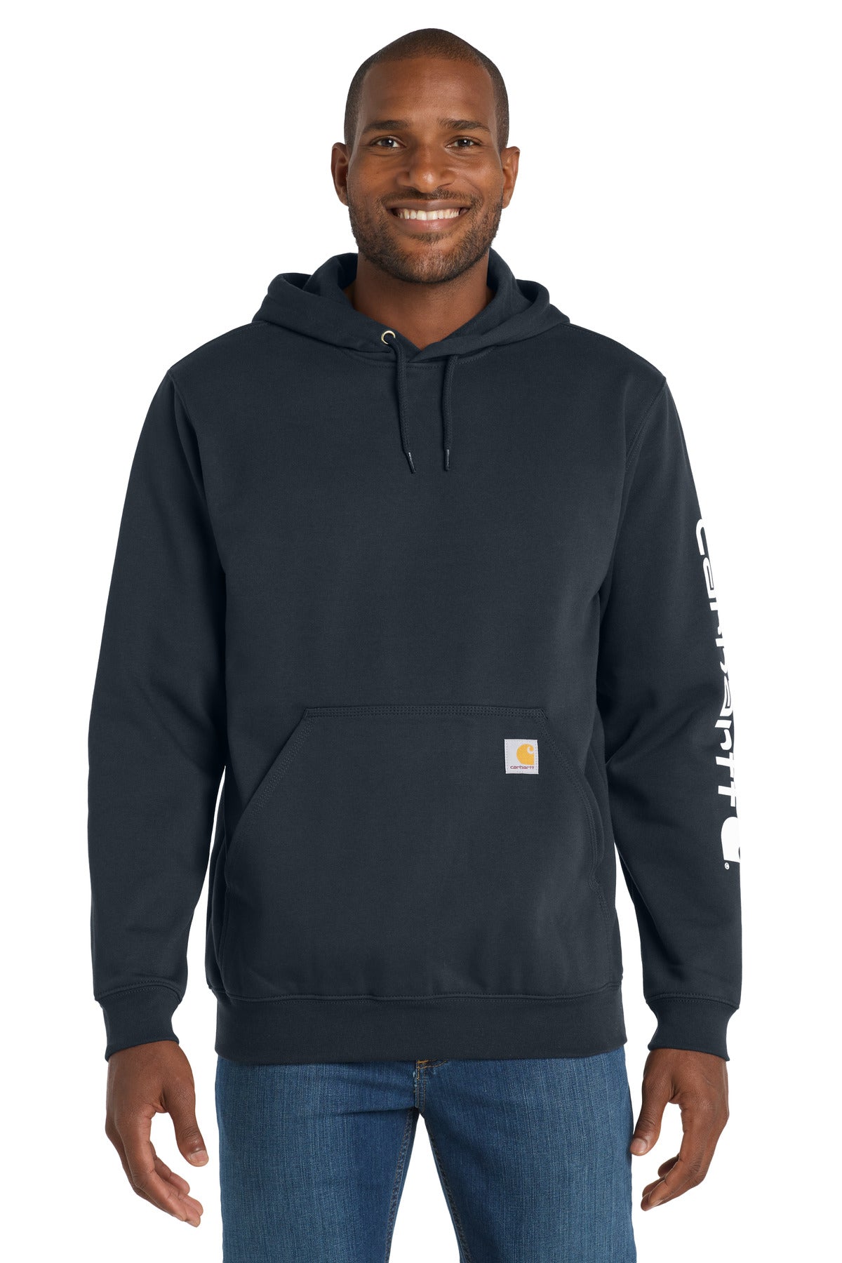 Carhartt Midweight Hooded Logo Sweatshirt CTK288 - New Navy