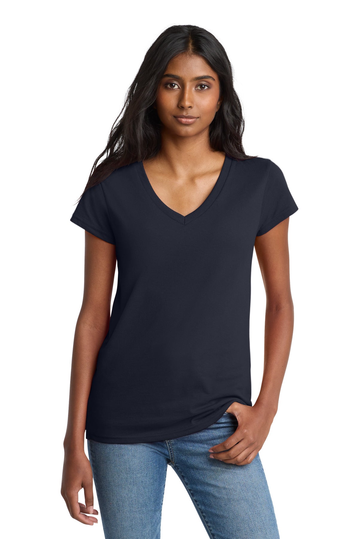 District Women's Re-Tee V-Neck DT8001 - True Navy