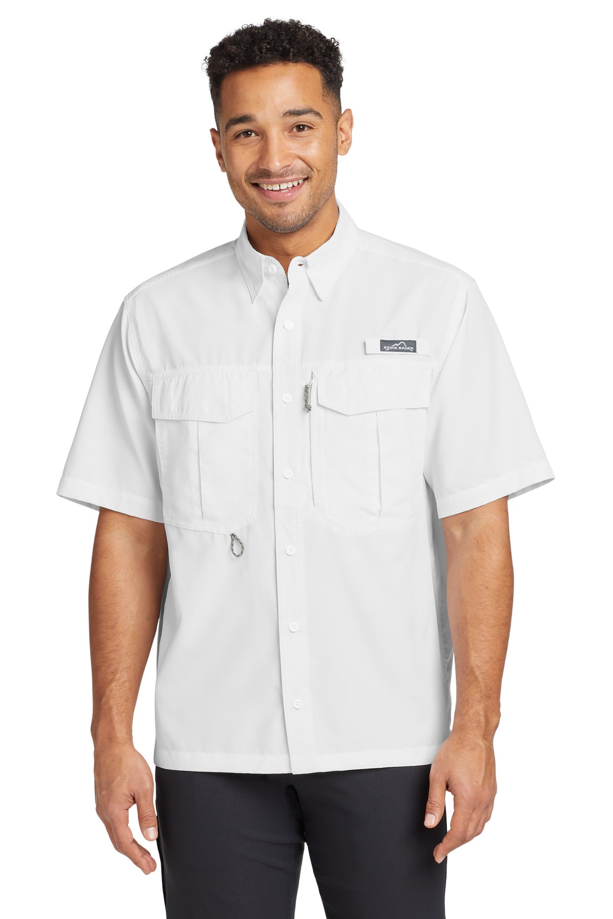 Eddie Bauer Short Sleeve Performance Fishing Shirt EB602 - White