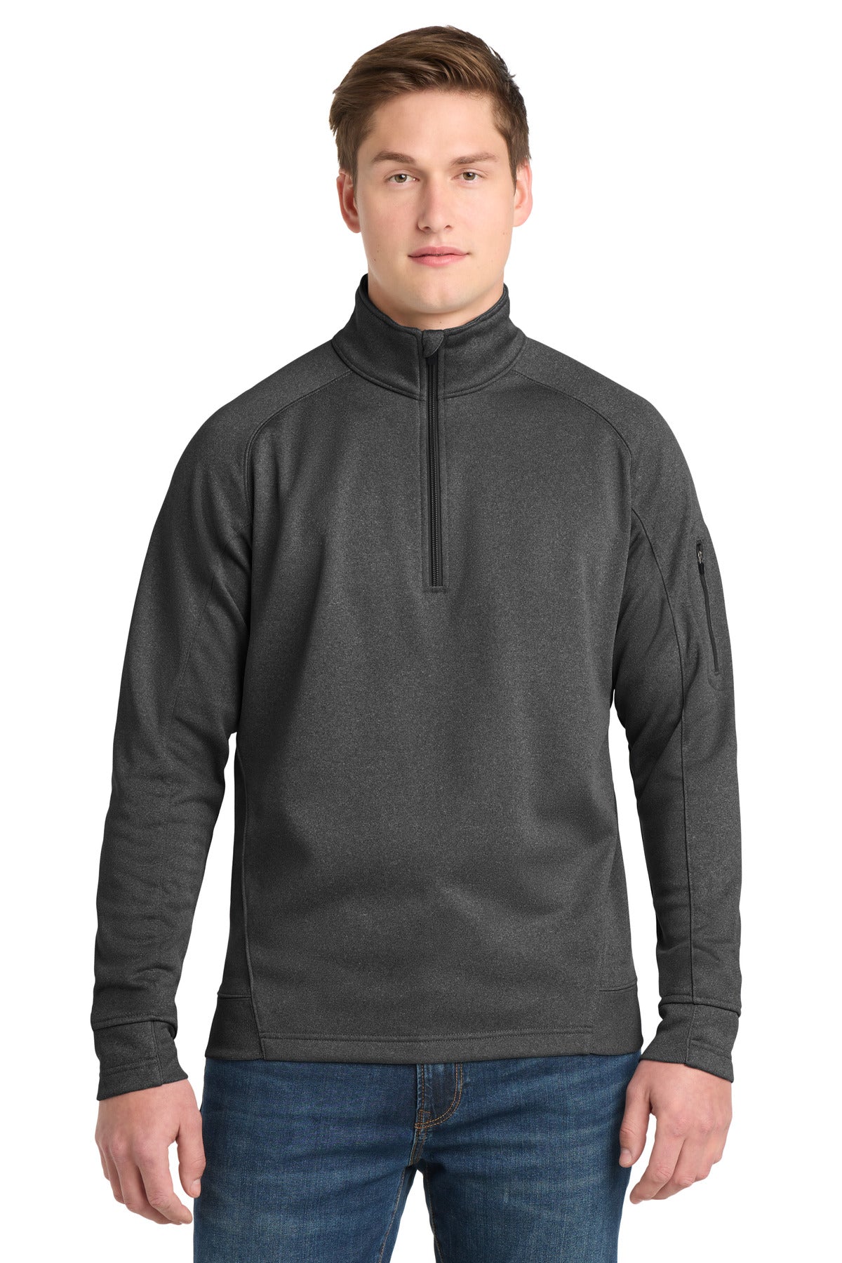 Sport-Tek Tech Fleece 1/4-Zip Pullover. F247 - Graphite Heather
