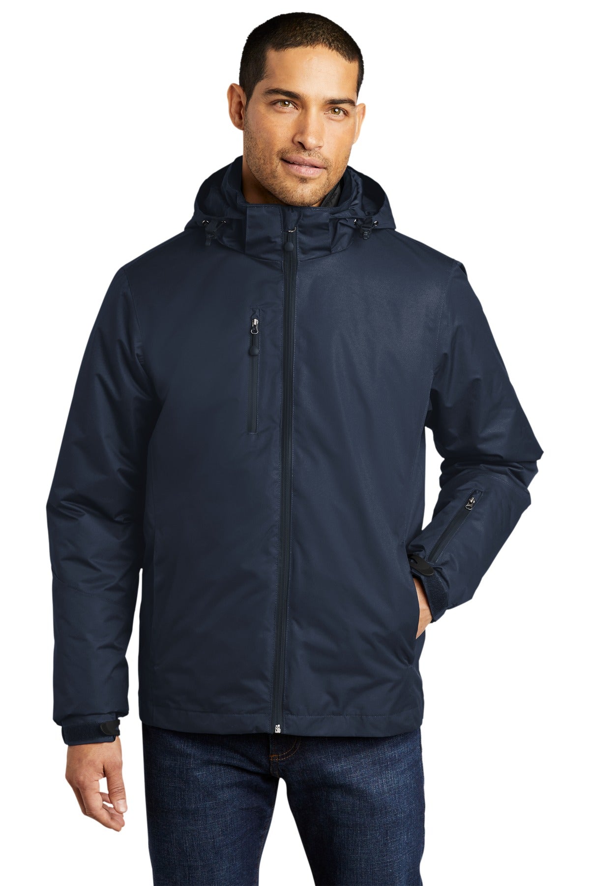 Port Authority Vortex Waterproof 3-in-1 Jacket. J332 - River Blue Navy/ River Blue Navy
