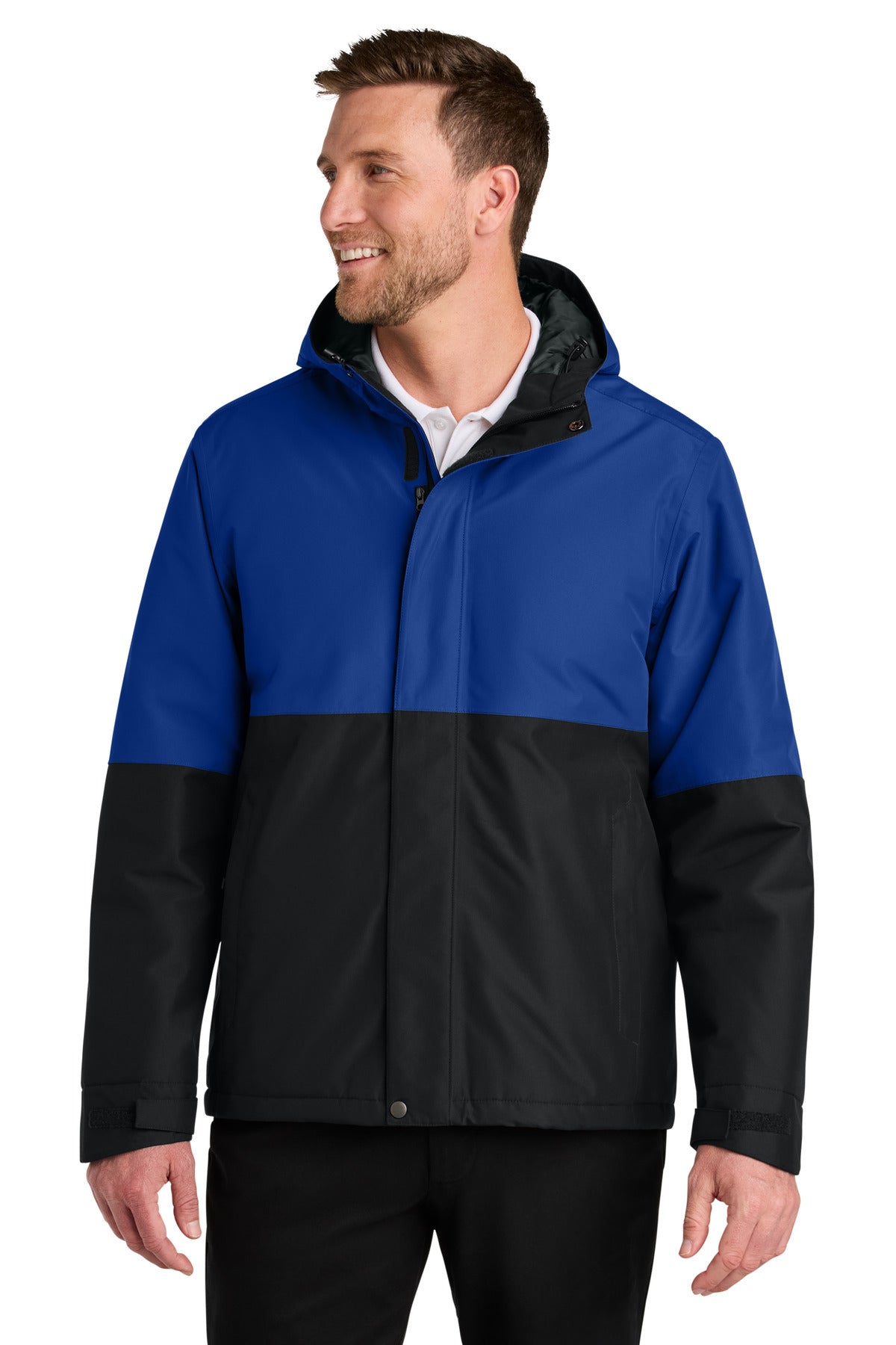 Port Authority Insulated Heavy Ripstop Jacket J721 - True Royal/ Deep Black
