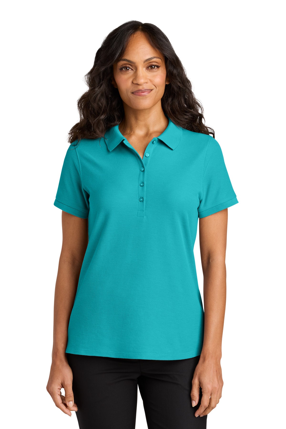 Port Authority Women's Wearever Signature Pique Polo LK200 - Aquamarine