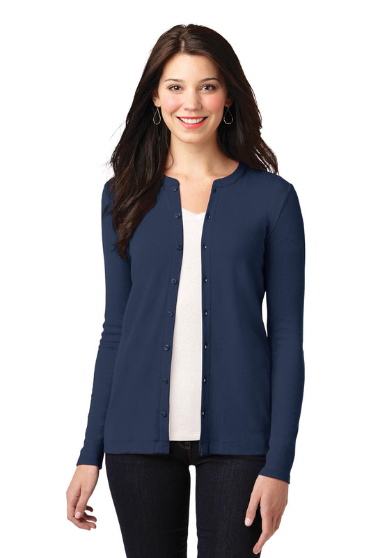 Port Authority Women's Concept Stretch Button-Front Cardigan. LM1008 - Dress Blue Navy