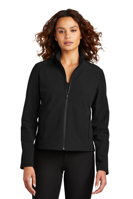 Mercer+Mettle Women's Stretch Soft Shell Jacket MM7103 - Deep Black