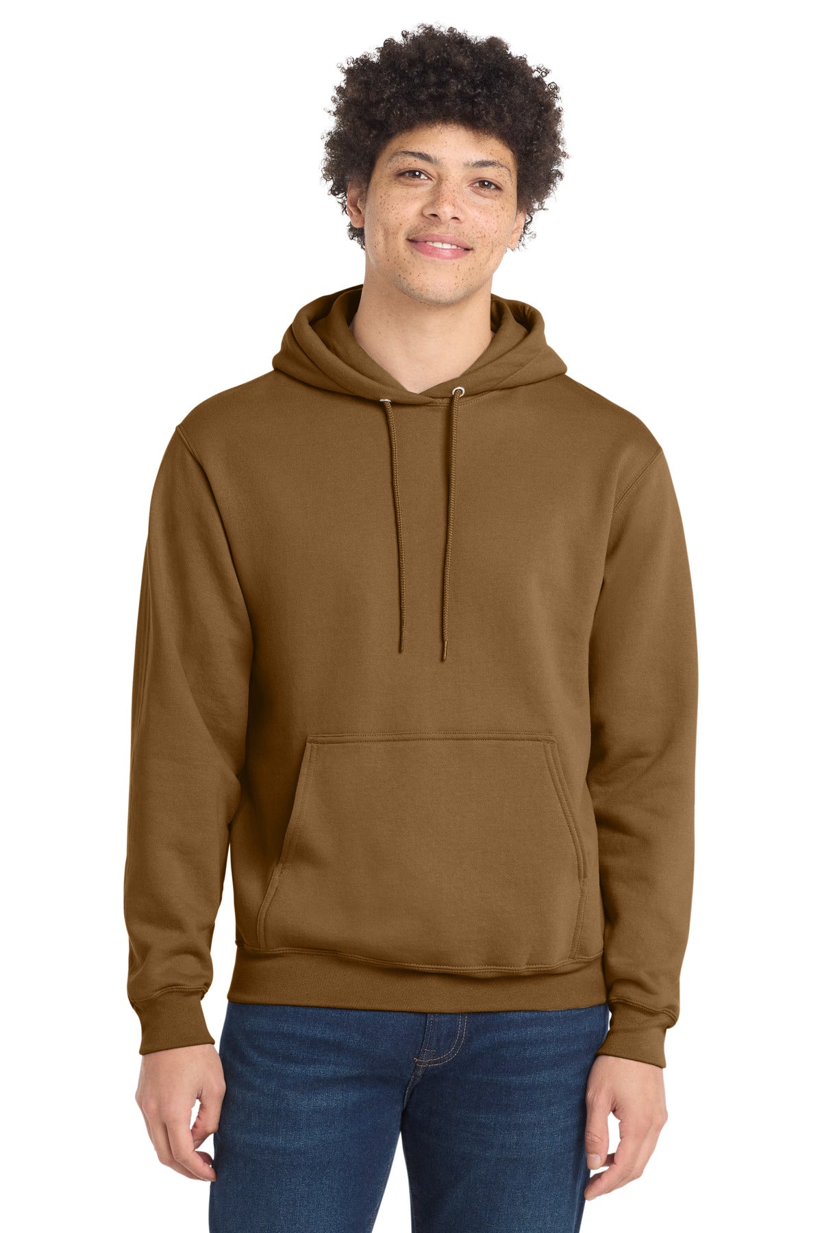 Port & Co Core Fleece Pullover Hooded Sweatshirt. PC78H - Duck Brown