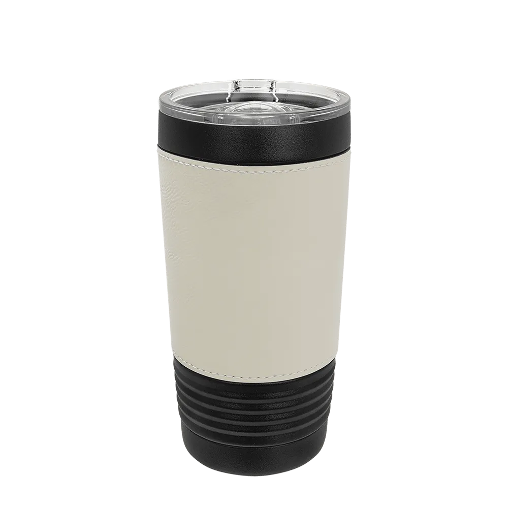 Polar Camel 20 oz Leatherette Black Tumbler with Slider Lid