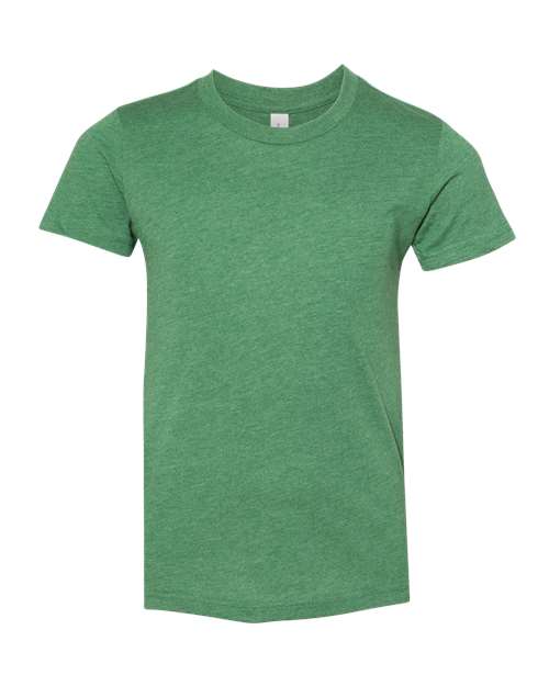 BELLA + CANVAS 3001YCVC - Heather Grass Green