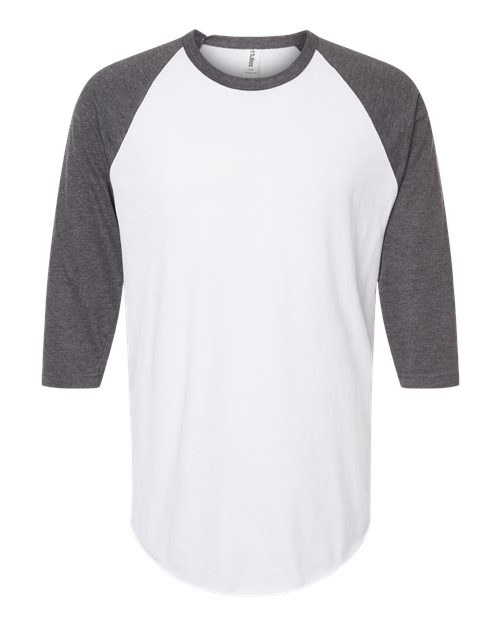 Tultex 245 - White/ Heather Charcoal