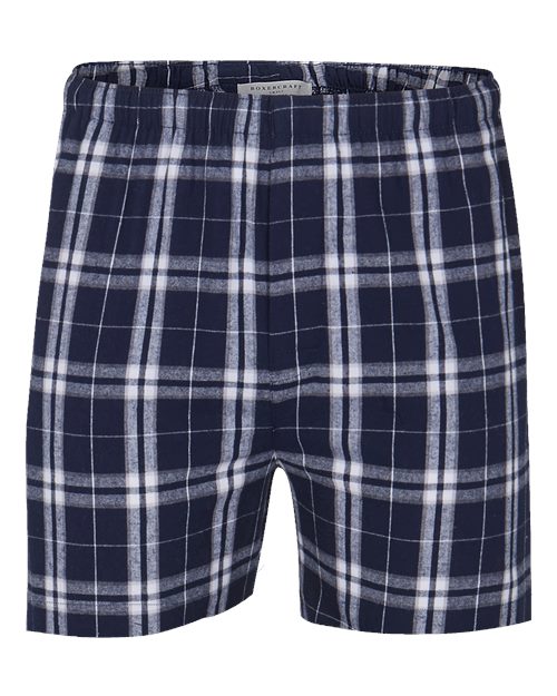 Boxercraft BM6701 - Navy/ Silver Plaid
