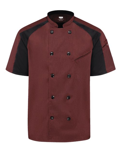 Chef Designs 052M - Merlot Heather/ Black Mesh