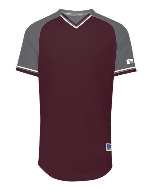 Russell Athletic R01X3M - Maroon/ Steel/ White