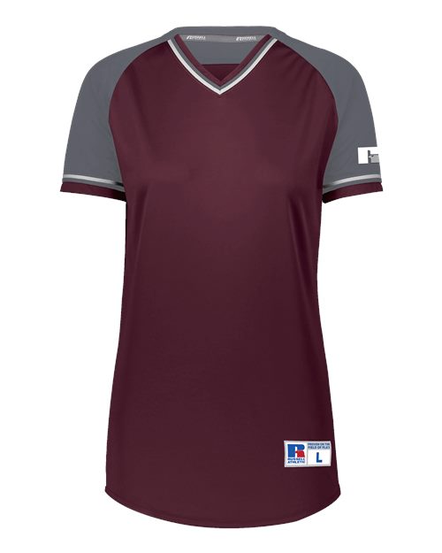 Russell Athletic R01X3X - Maroon/ Steel/ White