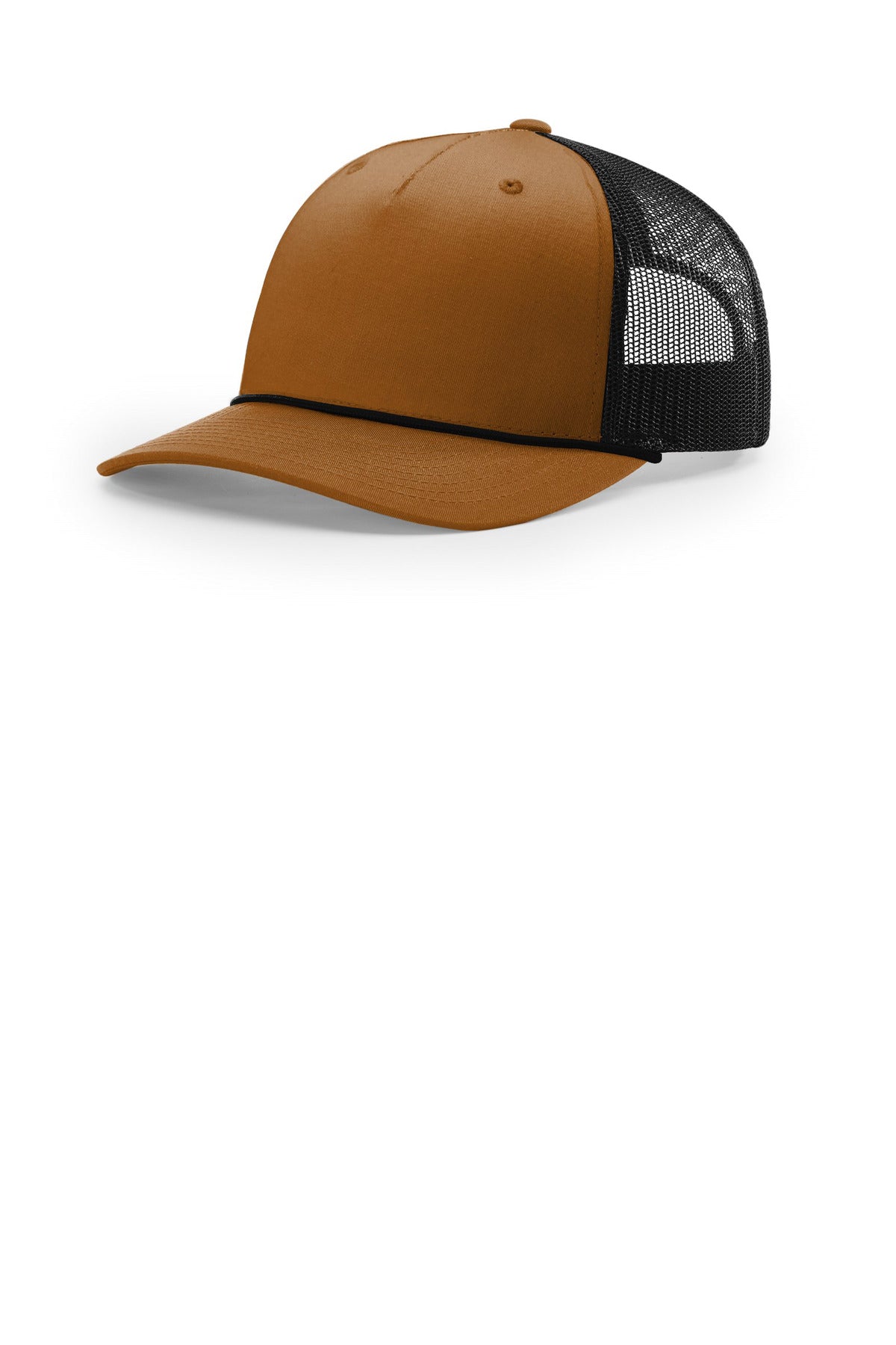 Richardson Five-Panel with Rope 112FPR - Caramel/ Black/ Black