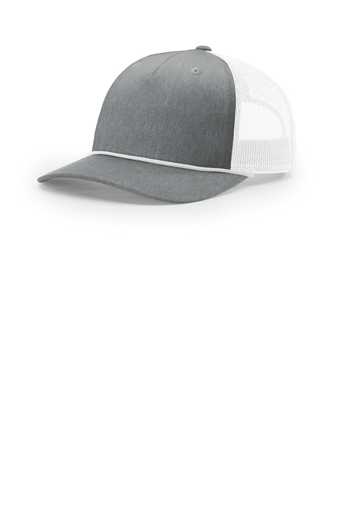 Richardson Five-Panel with Rope 112FPR - Heather Grey/ White/ White