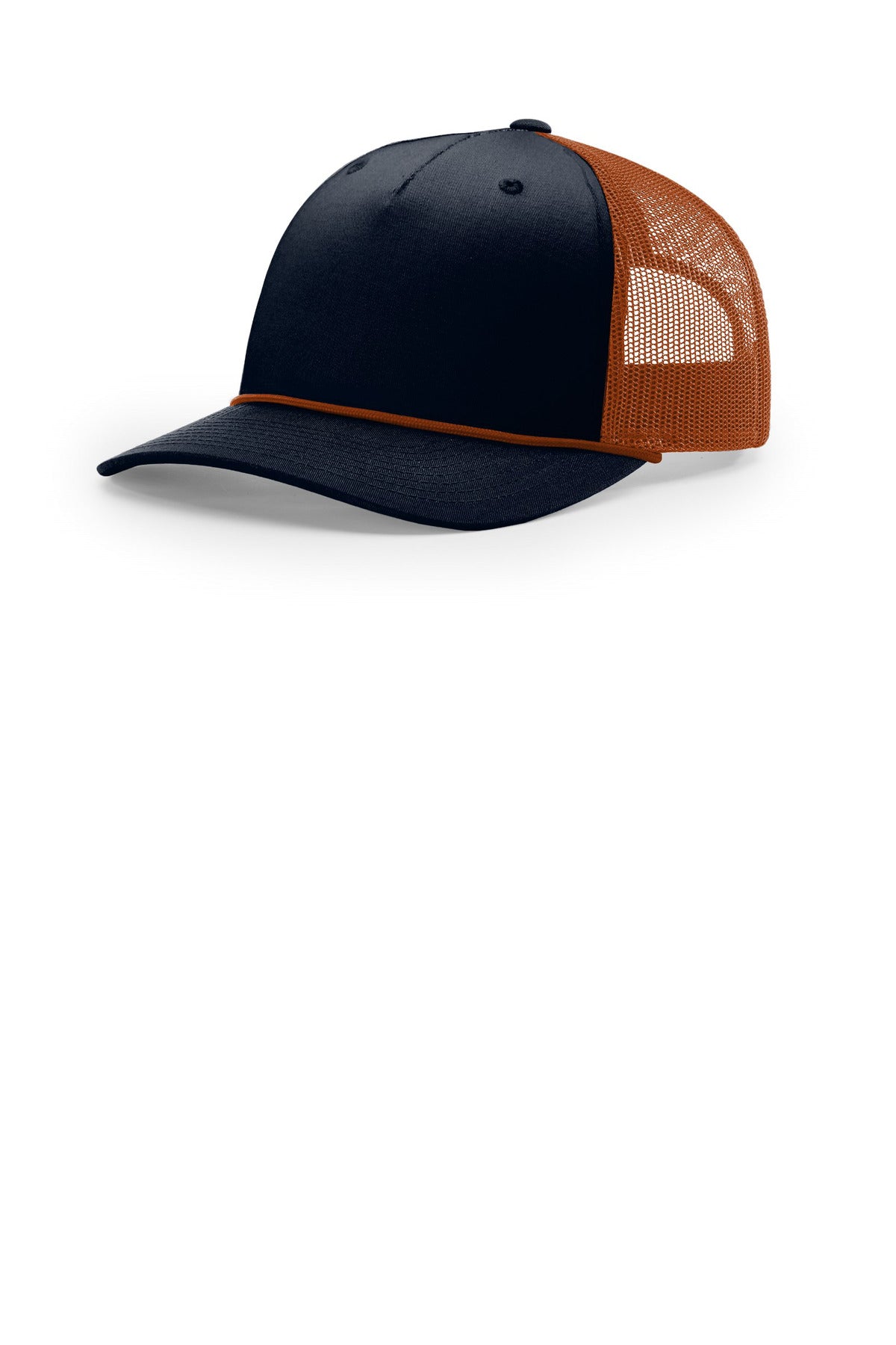 Richardson Five-Panel with Rope 112FPR - Navy/ Dark Orange/ Dark Orange