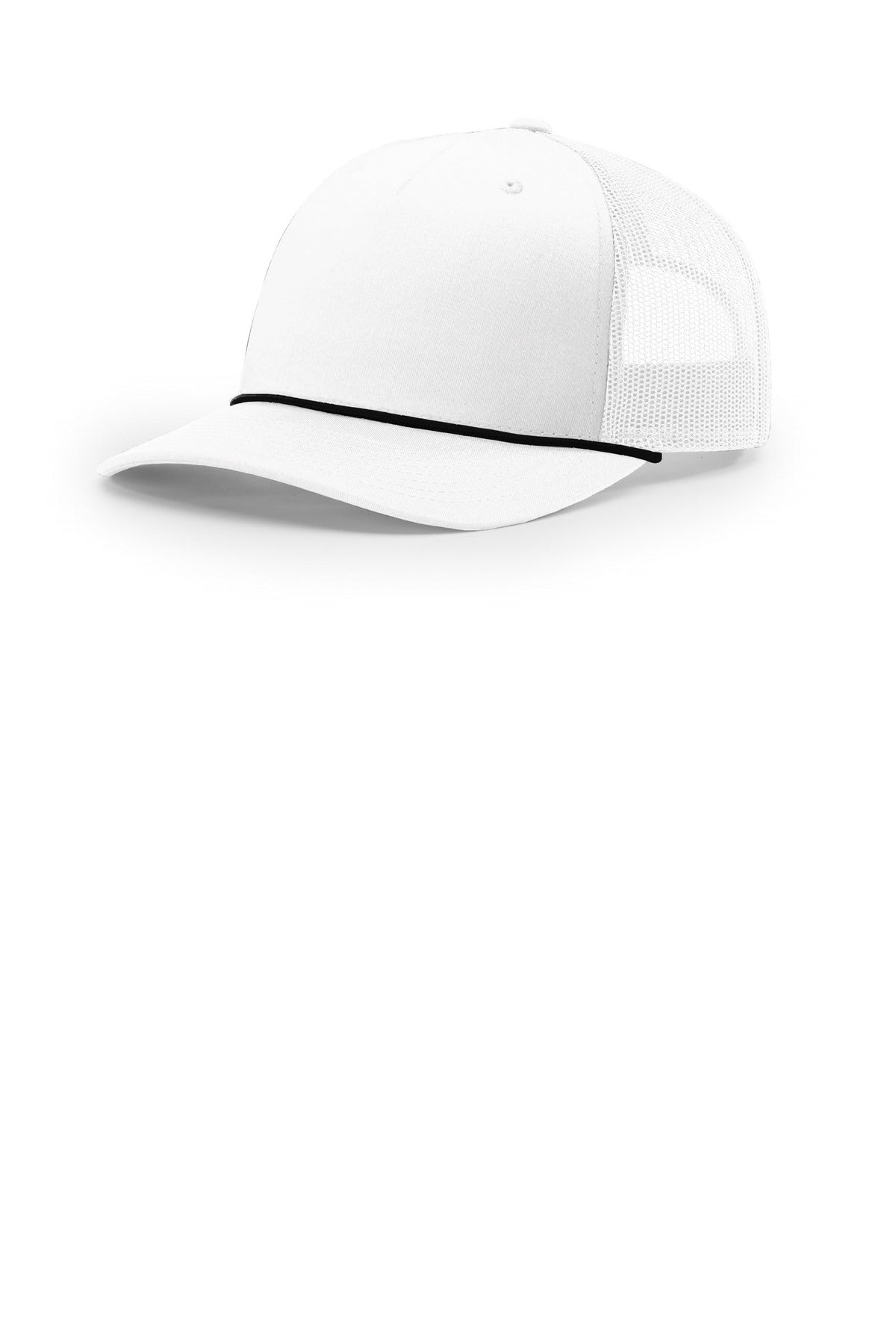 Richardson Five-Panel with Rope 112FPR - White/ Black