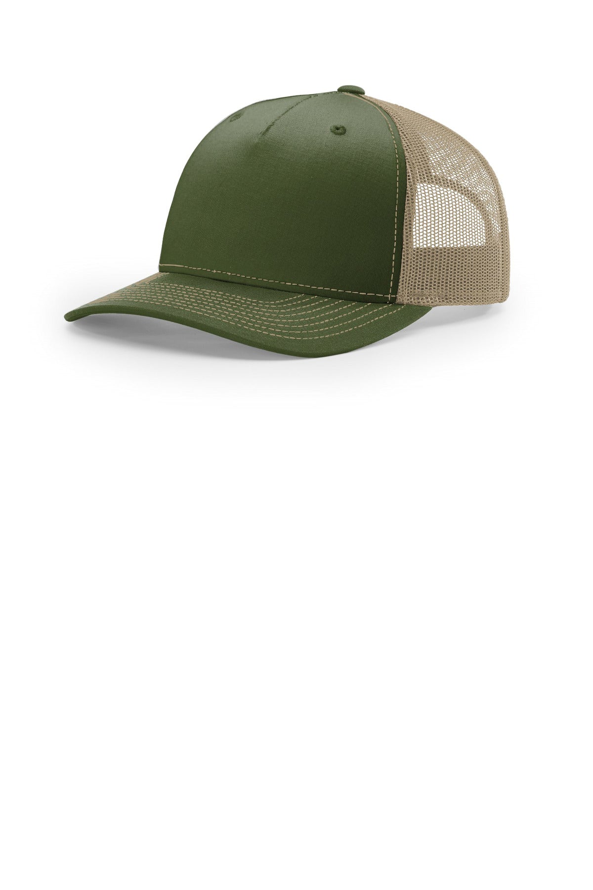 Richardson Five-Panel Trucker 112FP - Army Olive/ Tan