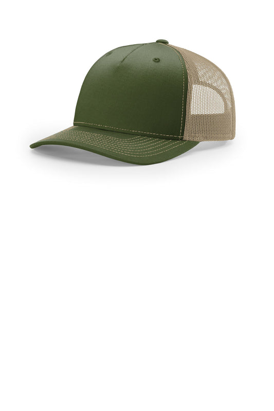 Richardson Five-Panel Trucker 112FP - Army Olive/ Tan