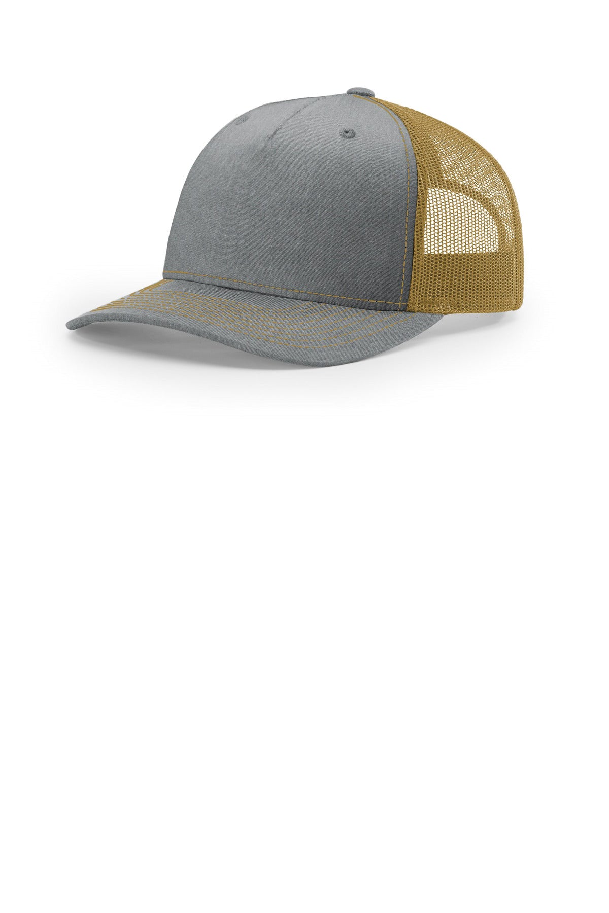 Richardson Five-Panel Trucker 112FP - Heather Grey/ Amber Gold