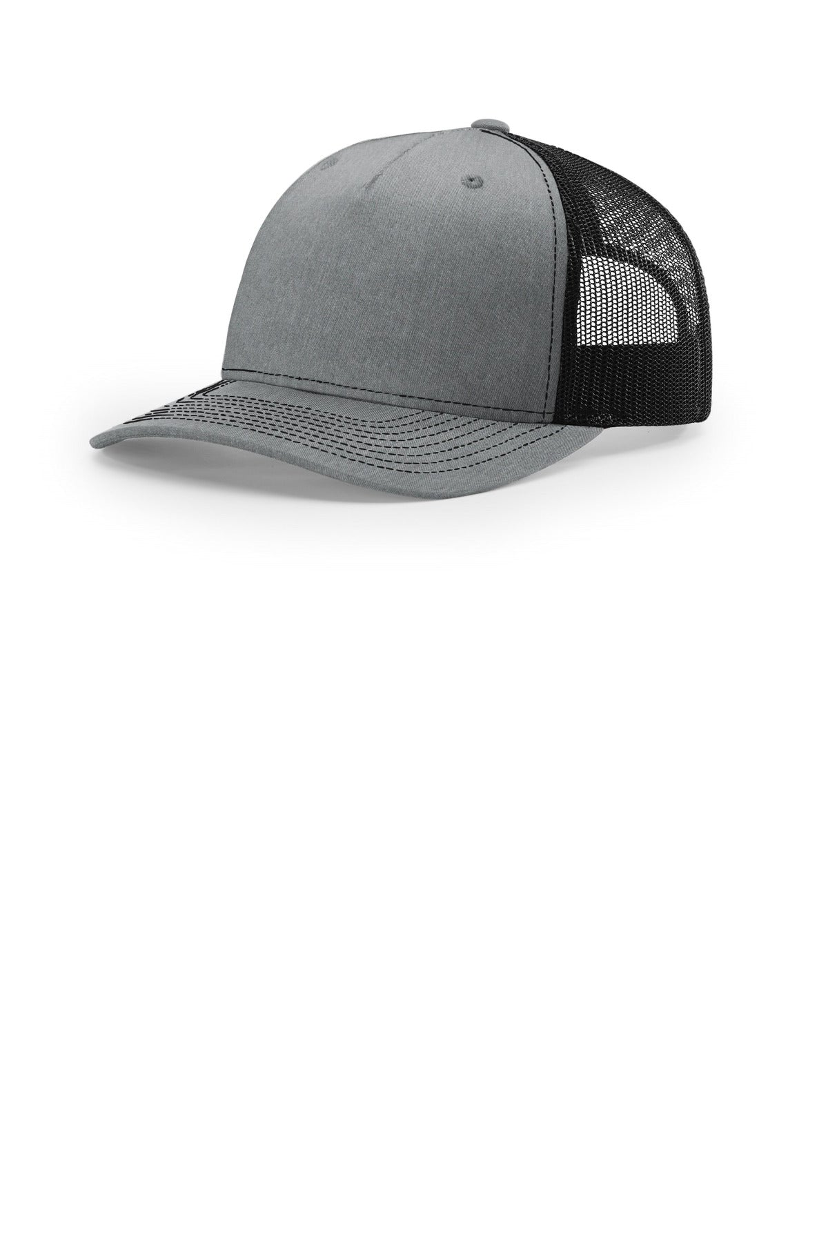 Richardson Five-Panel Trucker 112FP - Heather Grey/ Black