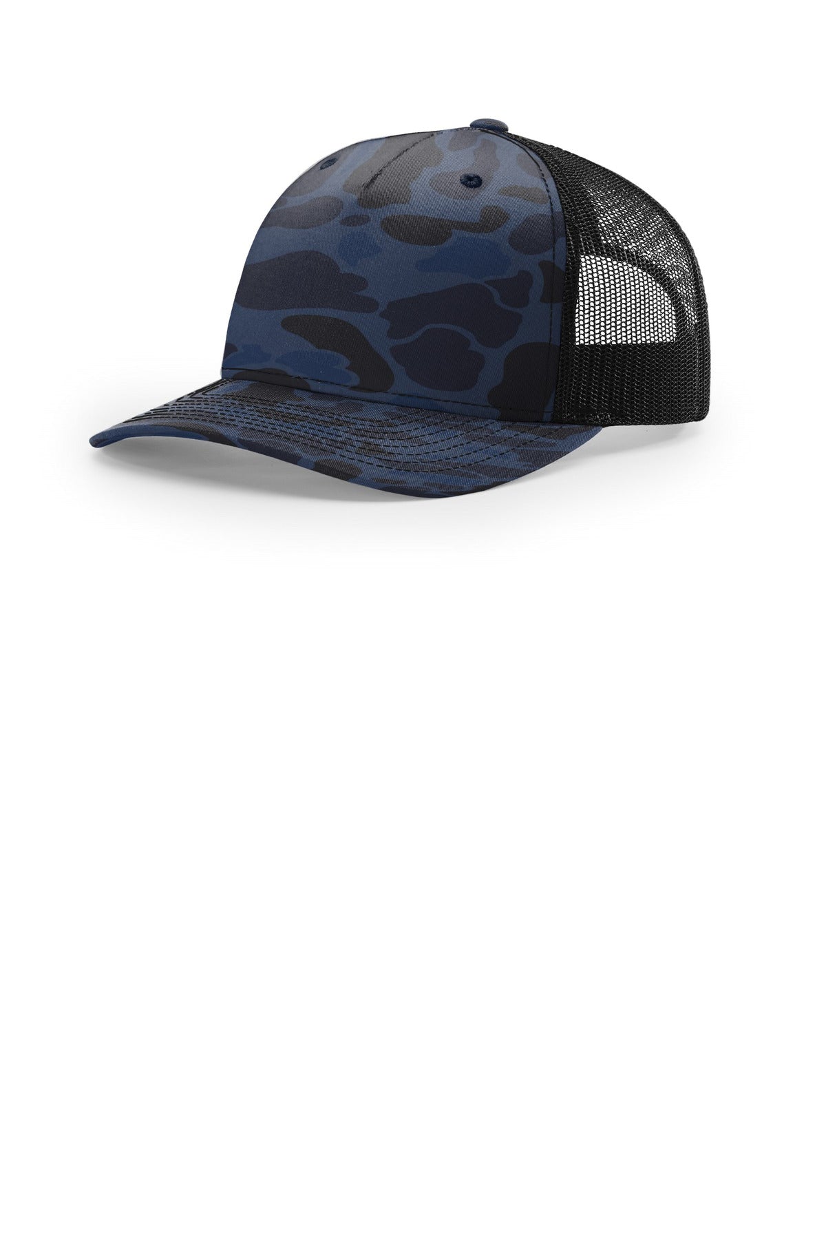 Richardson Printed Five-Panel Trucker 112PFP - Admiral Duck Camo/ Black