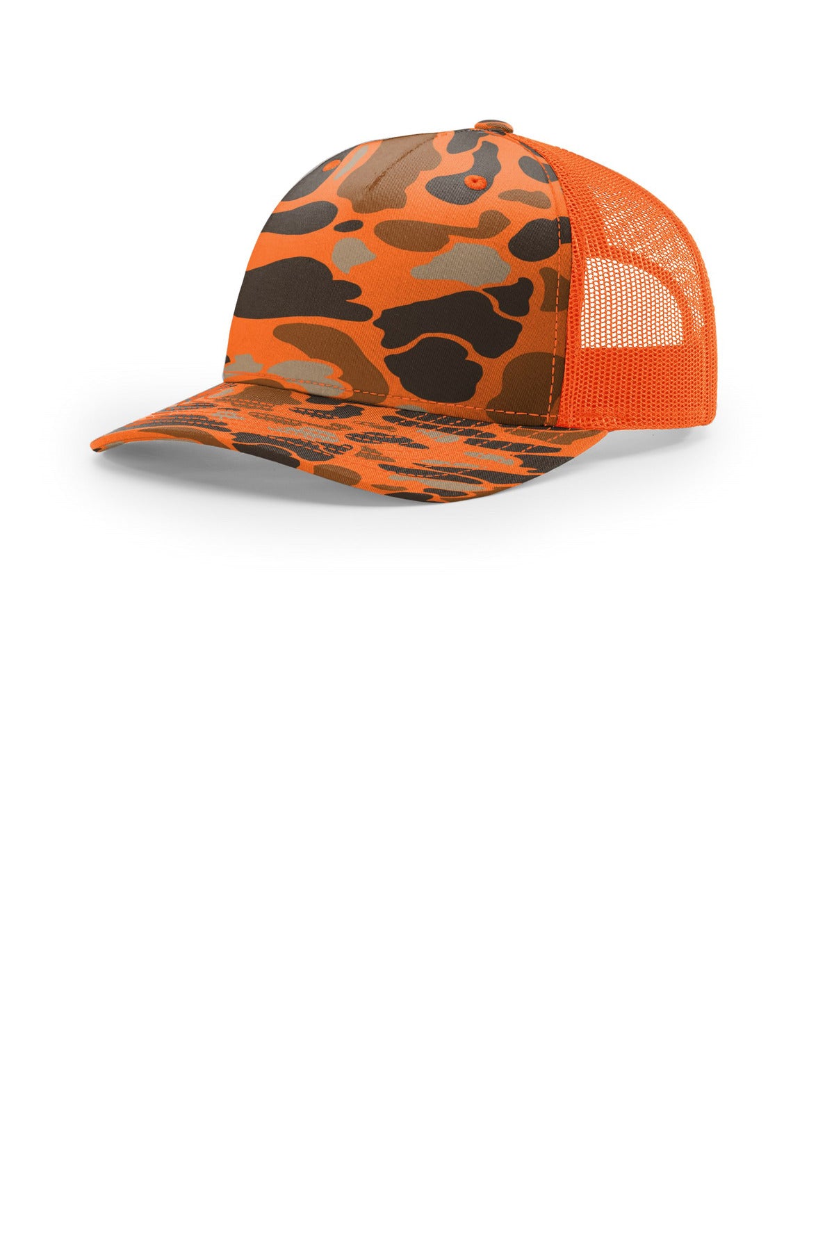 Richardson Printed Five-Panel Trucker 112PFP - Blaze Duck Camo/ Blaze