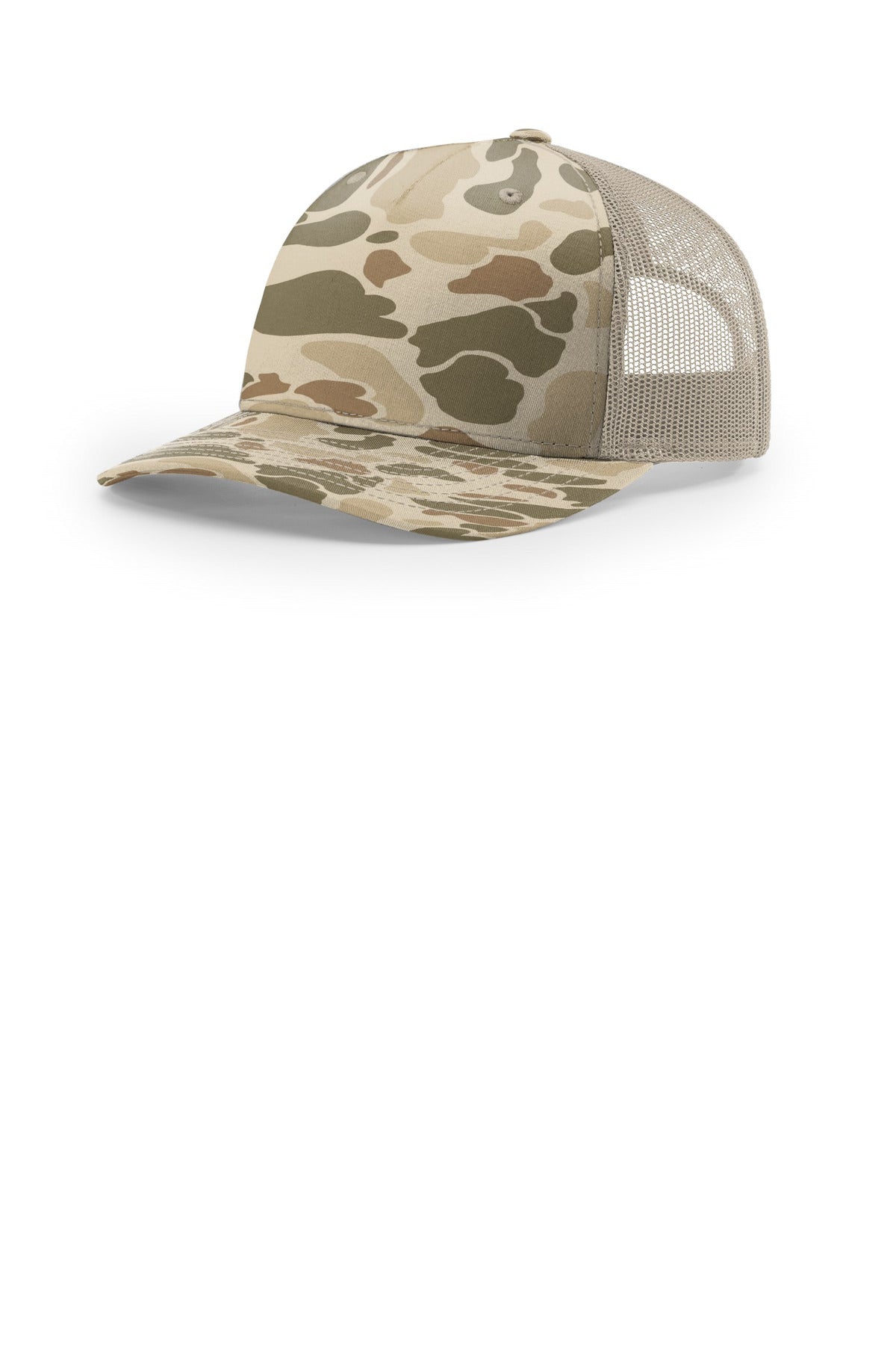 Richardson Printed Five-Panel Trucker 112PFP - Harvest Duck Camo/ Light Tan