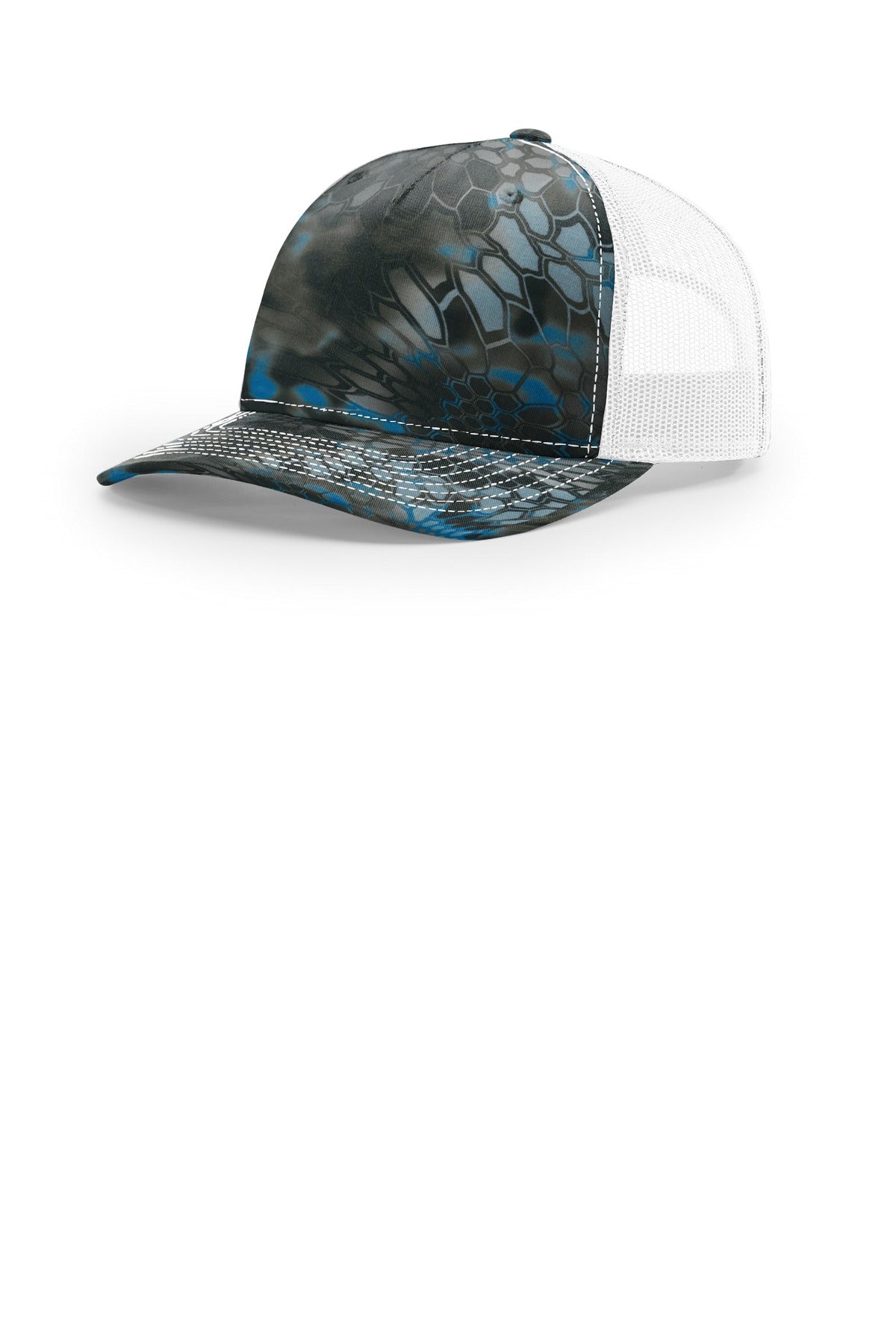 Richardson Printed Five-Panel Trucker 112PFP - Kryptek Neptune/ White