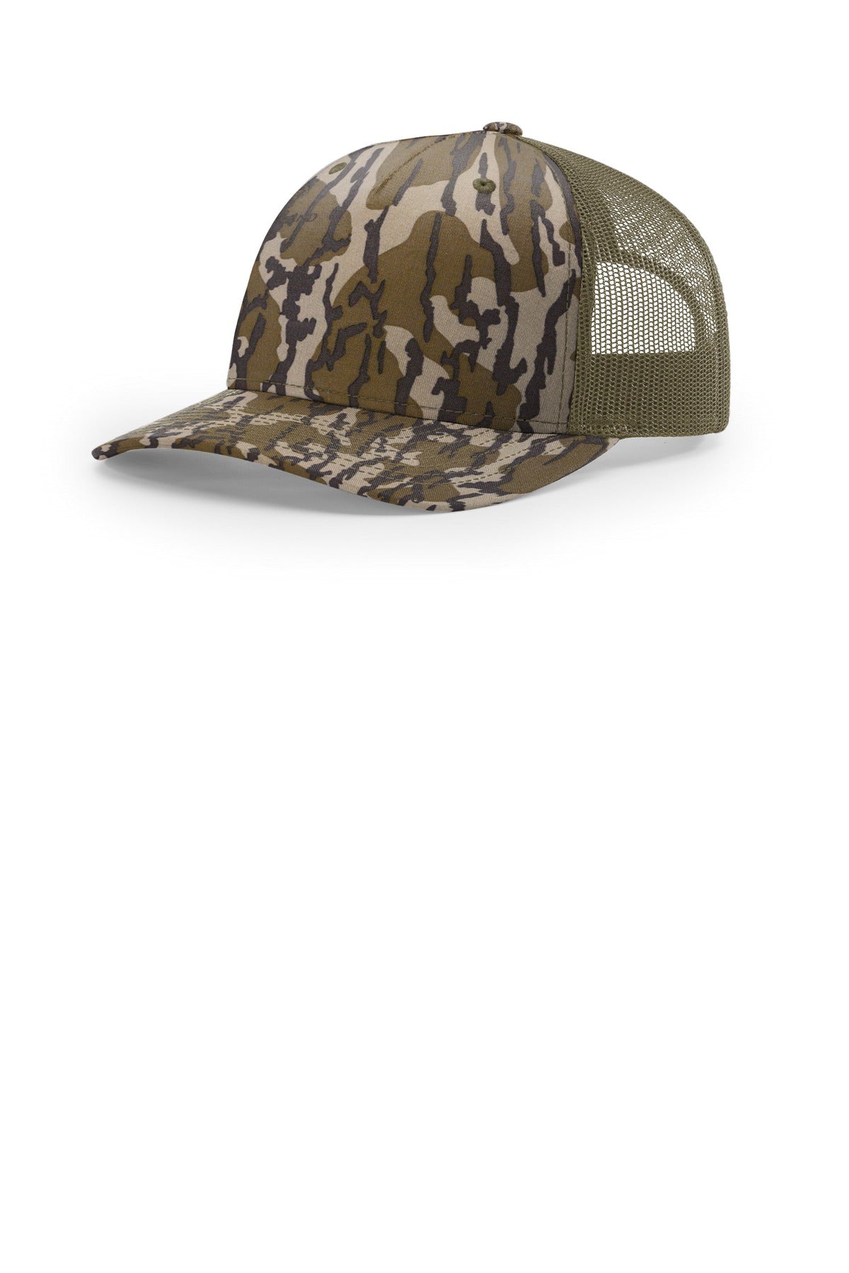 Richardson Printed Five-Panel Trucker 112PFP - Mossy Oak Bottomland/ Loden