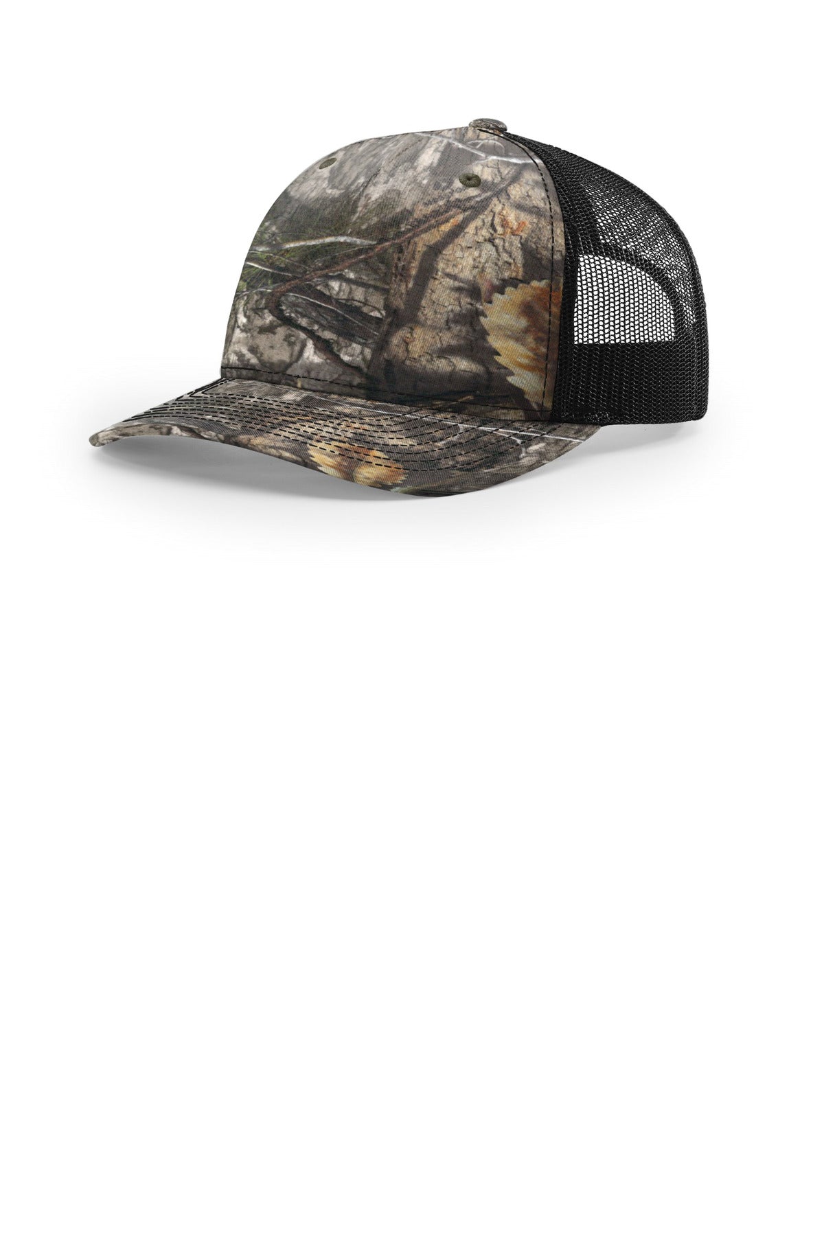 Richardson Printed Five-Panel Trucker 112PFP - Mossy Oak Country DNA/ Black