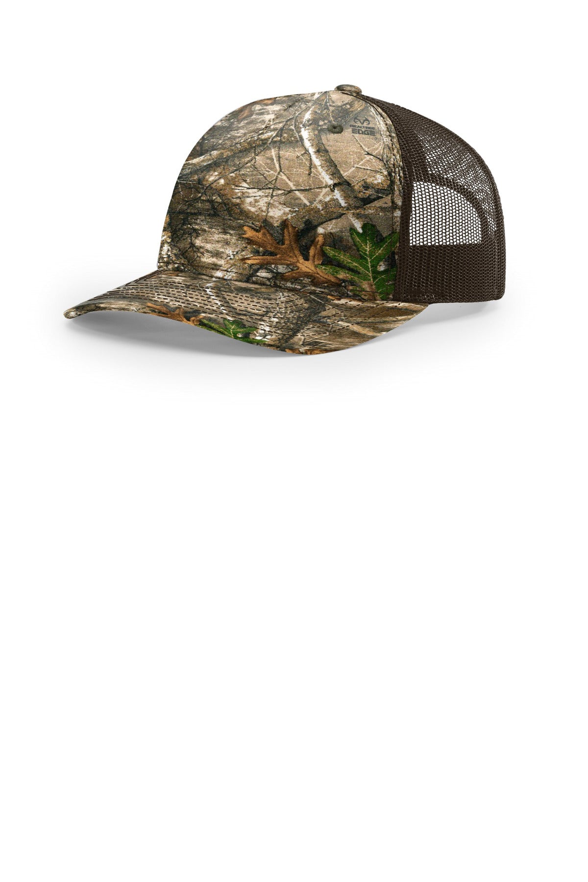 Richardson Printed Five-Panel Trucker 112PFP - Realtree Edge/ Brown