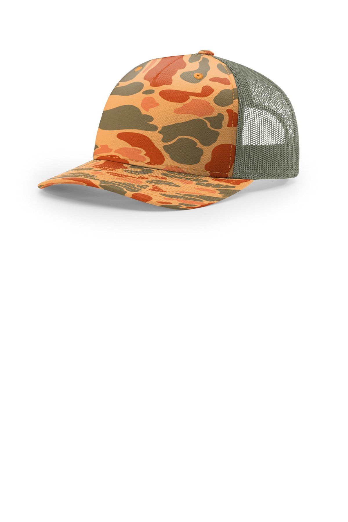 Richardson Printed Five-Panel Trucker 112PFP - Sienna Duck Camo/ Loden