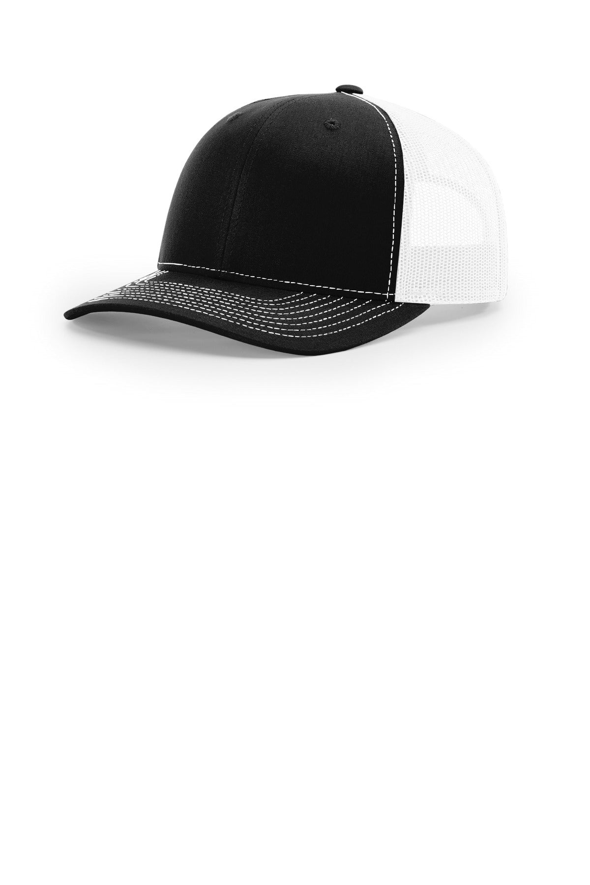Richardson 112+ R-Flex Adjustable Trucker 112PL - Black/ White