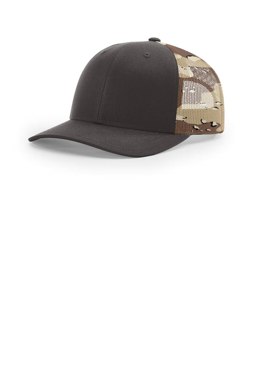 Richardson Printed Mesh Trucker 112PM - Brown/ Desert Camo