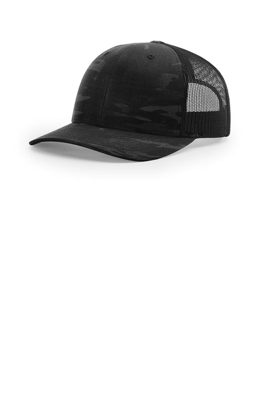 Richardson Printed Tactical Trucker 112PT - Multicam Black/ Black