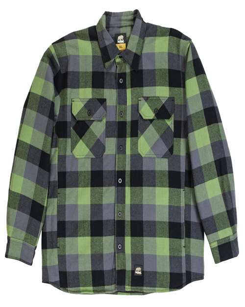 Berne Apparel SH69T - Plaid Green